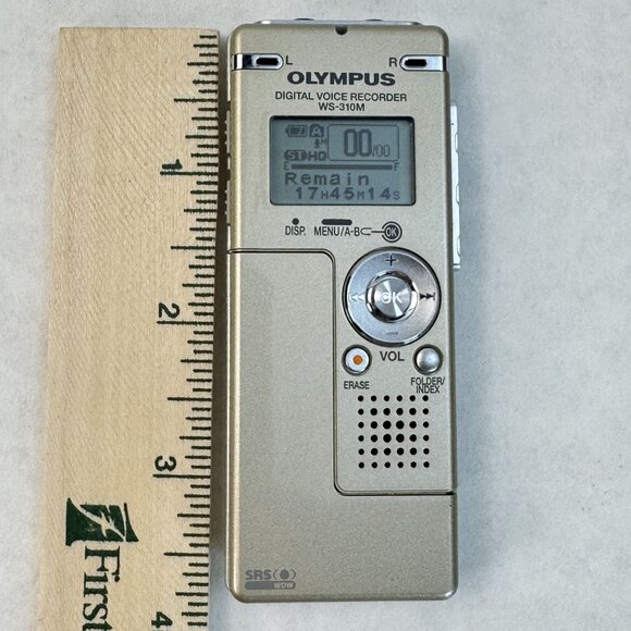 Olympus WS-310M Digital Voice Recorder USB 512MB SRS WOW Sound Silver Compact - Picture 11 of 13